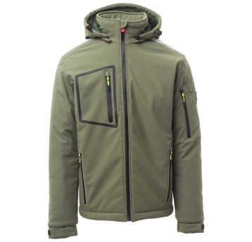 KURTKA SOFTSHELL STREAM PAD - ZIELONY WOJSKOWY-ZIELONY