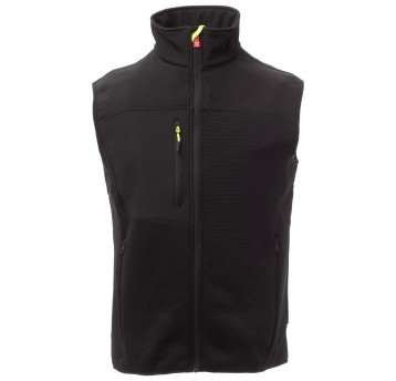 KURTKA SOFTSHELL TOUR - CZARNY-CZARNY-ŻÓŁTY FLUO