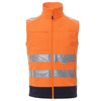 KURTKA SOFTSHELL TRAFFIC - POMARAŃCZOWY FLUO-GRANATOWY