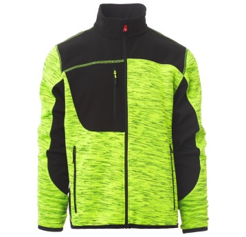 KURTKA SOFTSHELL TRAVEL - ŻÓŁTY FLUO-CZARNY