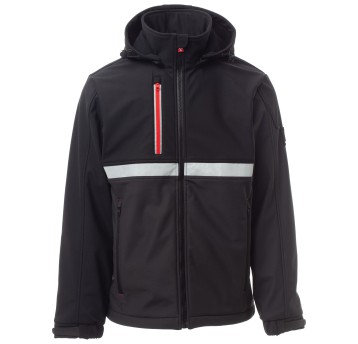 KURTKA SOFTSHELL WISE - ANTRACYTOWY-CZARNY