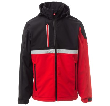 KURTKA SOFTSHELL WISE - CZERWONY-CZARNY