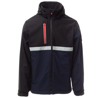 KURTKA SOFTSHELL WISE - GRANATOWY-CZARNY