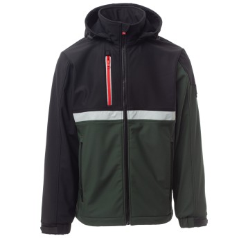 KURTKA SOFTSHELL WISE - LEŚNA ZIELEŃ-CZARNY