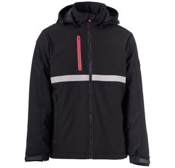 KURTKA SOFTSHELL WISE LITE PAD - CZARNY-CZARNY