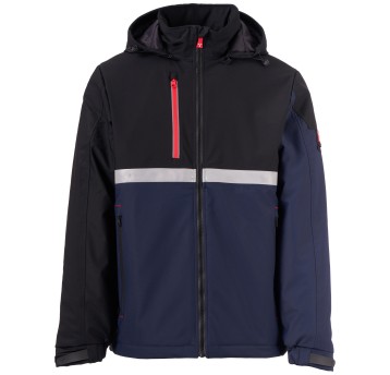 KURTKA SOFTSHELL WISE LITE PAD - GRANATOWY-CZARNY