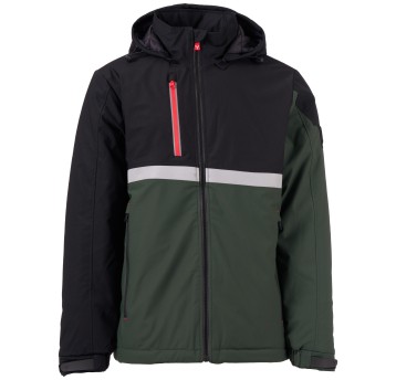 KURTKA SOFTSHELL WISE LITE PAD - LEŚNA ZIELEŃ-CZARNY