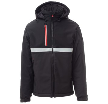 KURTKA SOFTSHELL WISE PAD - ANTRACYTOWY-CZARNY