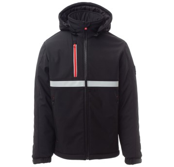 KURTKA SOFTSHELL WISE PAD - CZARNY-CZARNY