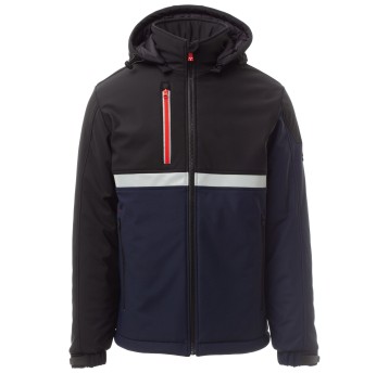 KURTKA SOFTSHELL WISE PAD - GRANATOWY-CZARNY