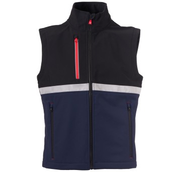 KURTKA SOFTSHELL WISE VEST - GRANATOWY-CZARNY