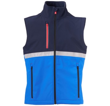 KURTKA SOFTSHELL WISE VEST - KRÓLEWSKI NIEBIESKI-GRANATOWY