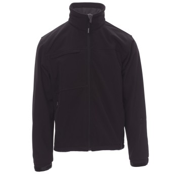 KURTKA SOFTSHELL Z KAPTUREM ALASKA - CZARNY