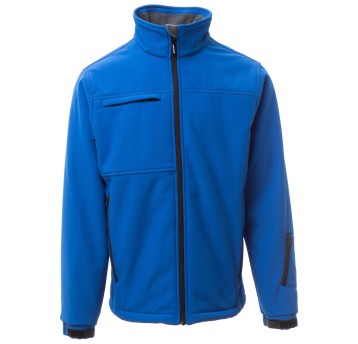 KURTKA SOFTSHELL Z KAPTUREM ALASKA - KRÓLEWSKI NIEBIESKI