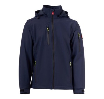 KURTKA SOFTSHELL Z KAPTUREM CREEK 2IN1 - GRANATOWY