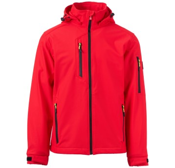 KURTKA SOFTSHELL Z KAPTUREM CREEK - CZERWONY