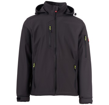 KURTKA SOFTSHELL Z KAPTUREM CREEK L.I.T. - ANTRACYTOWY