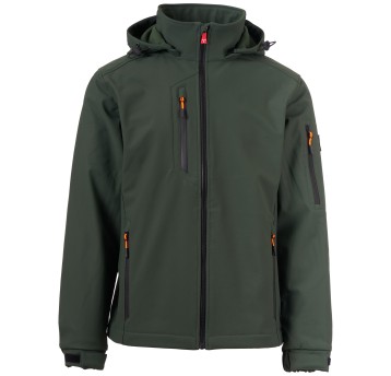 KURTKA SOFTSHELL Z KAPTUREM CREEK L.I.T. - LEŚNA ZIELEŃ