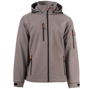 KURTKA SOFTSHELL Z KAPTUREM CREEK L.I.T. - ZADYMIONY