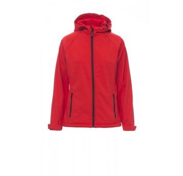 KURTKA SOFTSHELL Z KAPTUREM DAMSKA GALE LADY - CZERWONY