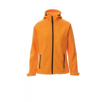 KURTKA SOFTSHELL Z KAPTUREM DAMSKA GALE LADY - POMARAŃCZOWY