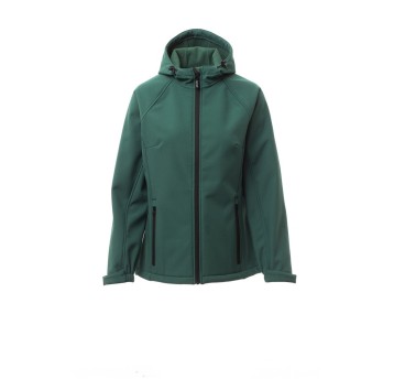 KURTKA SOFTSHELL Z KAPTUREM DAMSKA GALE LADY - ZIELONY