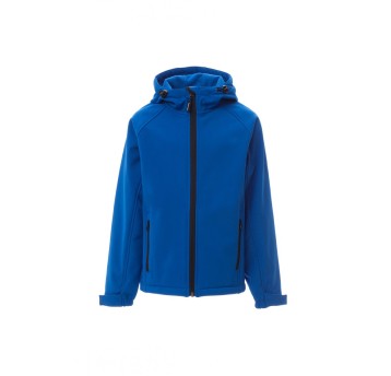 KURTKA SOFTSHELL Z KAPTUREM DZIECIĘCA GALE KIDS - KRÓLEWSKI NIEBIESKI