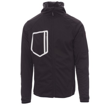 KURTKA SOFTSHELL Z KAPTUREM EXTREME - CZARNY-CZARNY