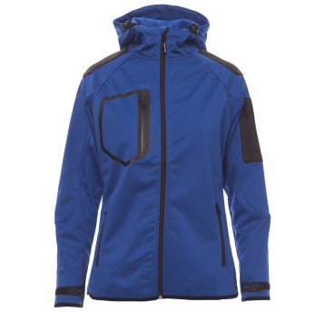 KURTKA SOFTSHELL Z KAPTUREM EXTREME LADY - KRÓLEWSKI NIEBIESKI-CZARNY
