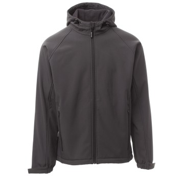 KURTKA SOFTSHELL Z KAPTUREM GALE - ANTRACYTOWY