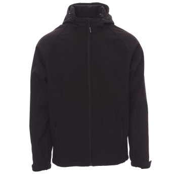 KURTKA SOFTSHELL Z KAPTUREM GALE - CZARNY