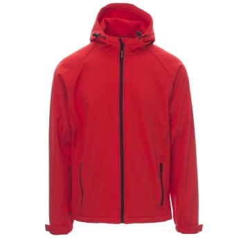 KURTKA SOFTSHELL Z KAPTUREM GALE - CZERWONY