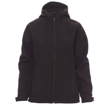 KURTKA SOFTSHELL Z KAPTUREM GALE LADY - CZARNY