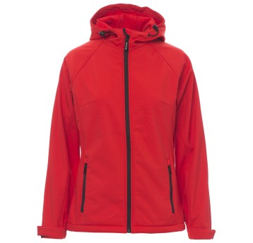 KURTKA SOFTSHELL Z KAPTUREM GALE LADY - CZERWONY