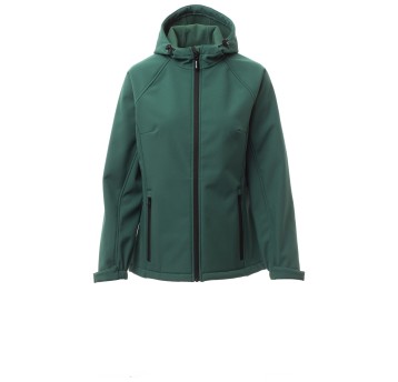 KURTKA SOFTSHELL Z KAPTUREM GALE LADY - ZIELONY