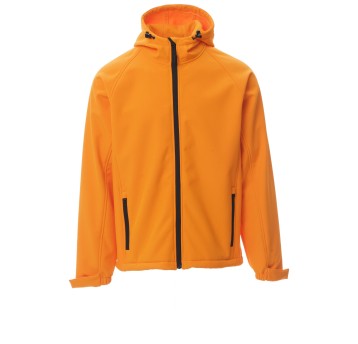 KURTKA SOFTSHELL Z KAPTUREM GALE - POMARAŃCZOWY