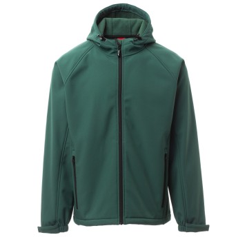 KURTKA SOFTSHELL Z KAPTUREM GALE - ZIELONY