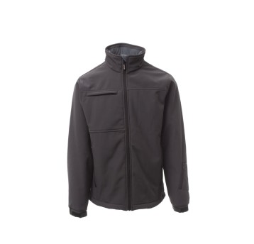 KURTKA SOFTSHELL Z KAPTUREM MĘSKA ALASKA - ANTRACYTOWY