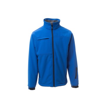 KURTKA SOFTSHELL Z KAPTUREM MĘSKA ALASKA - KRÓLEWSKI NIEBIESKI
