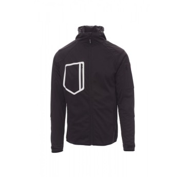 KURTKA SOFTSHELL Z KAPTUREM MĘSKA EXTREME - CZARNY/CZARNY