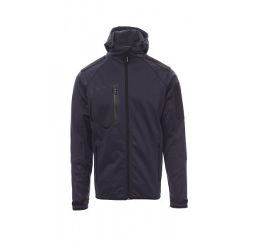 KURTKA SOFTSHELL Z KAPTUREM MĘSKA EXTREME - GRANATOWY/CZARNY