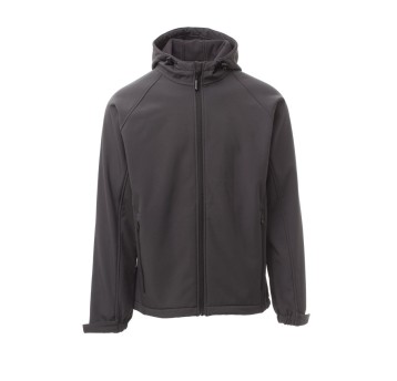 KURTKA SOFTSHELL Z KAPTUREM MĘSKA GALE - ANTRACYTOWY