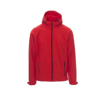 KURTKA SOFTSHELL Z KAPTUREM MĘSKA GALE - CZERWONY