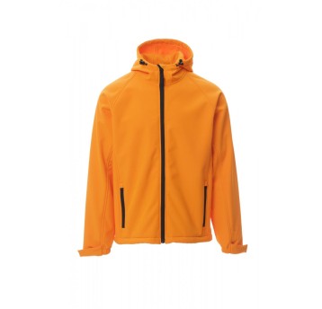 KURTKA SOFTSHELL Z KAPTUREM MĘSKA GALE - POMARAŃCZOWY