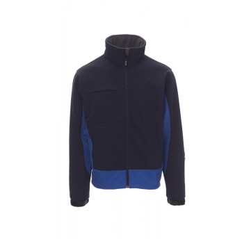 KURTKA SOFTSHELL Z KAPTUREM MĘSKA STORM - GRANATOWY/KRÓLEWSKI NIEBIESKI