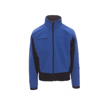 KURTKA SOFTSHELL Z KAPTUREM MĘSKA STORM - KRÓLEWSKI NIEBIESKI/CZARNY