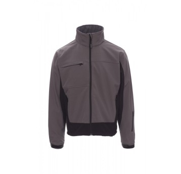 KURTKA SOFTSHELL Z KAPTUREM MĘSKA STORM - SZARY STALOWY/CZARNY