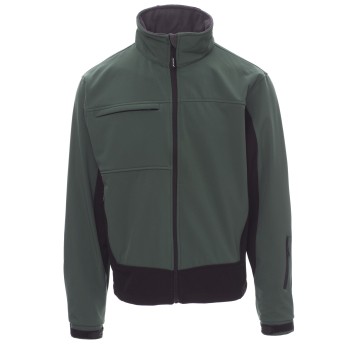 KURTKA SOFTSHELL Z KAPTUREM STORM - ZIELONY-CZARNY