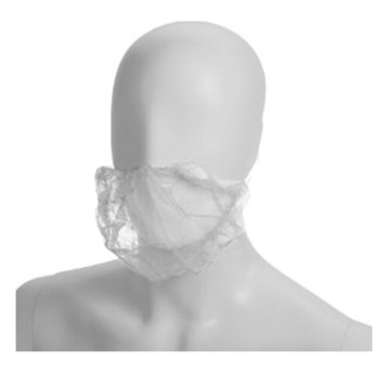 OSŁONA BRODY JEDNORAZOWA PP-U-07 BEARD COVER - BIAŁY - 1000SZT