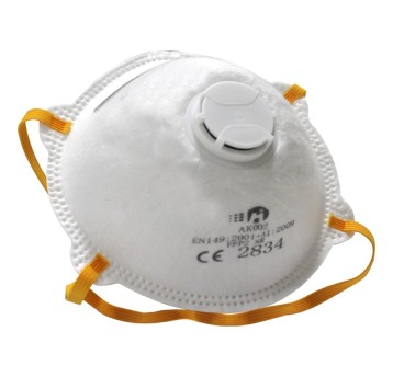 PÓŁMASKA PRZECIWPYŁOWA AK002 DUST MASK FFP2 - BIAŁY-ŻÓŁTY